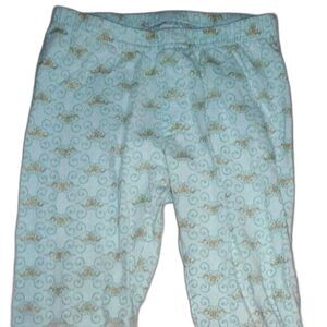 Disney + okie dokie Collab Girls Leggings Teal Gold Princess Tiaras Size 5